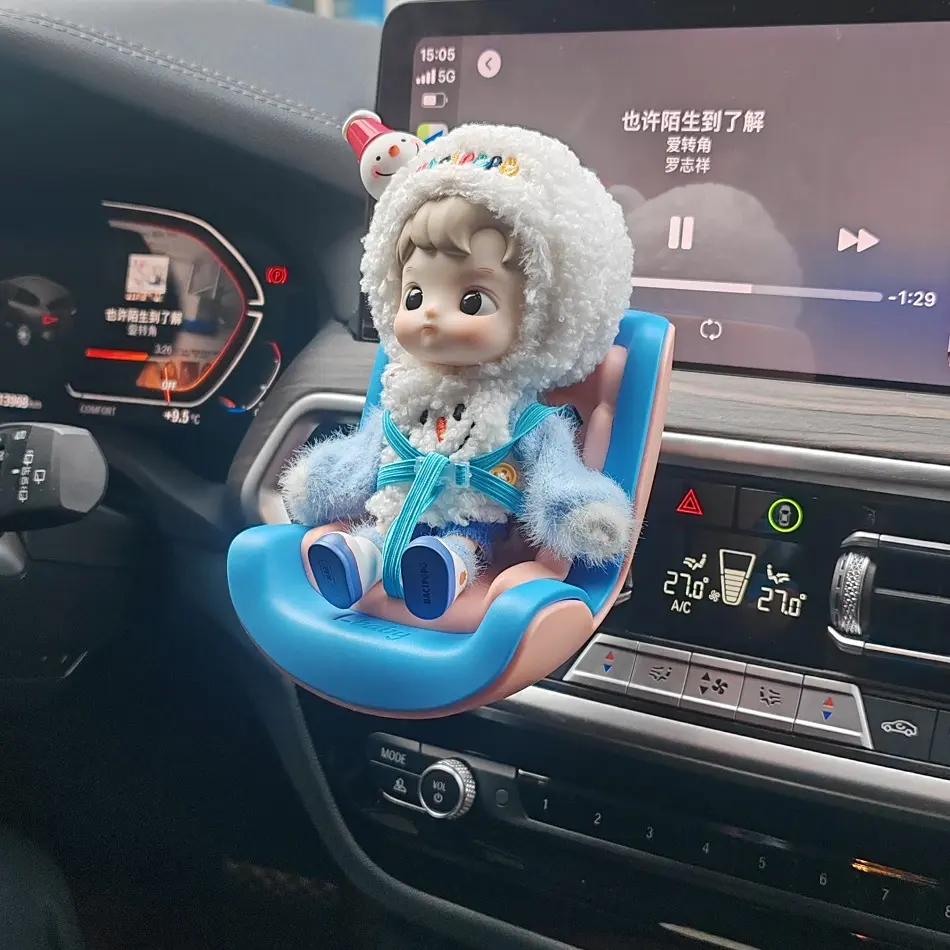 15-17cm Car Doll Seat For Labubu Doll Safety Seat Cute Doll Air Outlet  Decoration Mini Safety Seat Car Interior Decoration