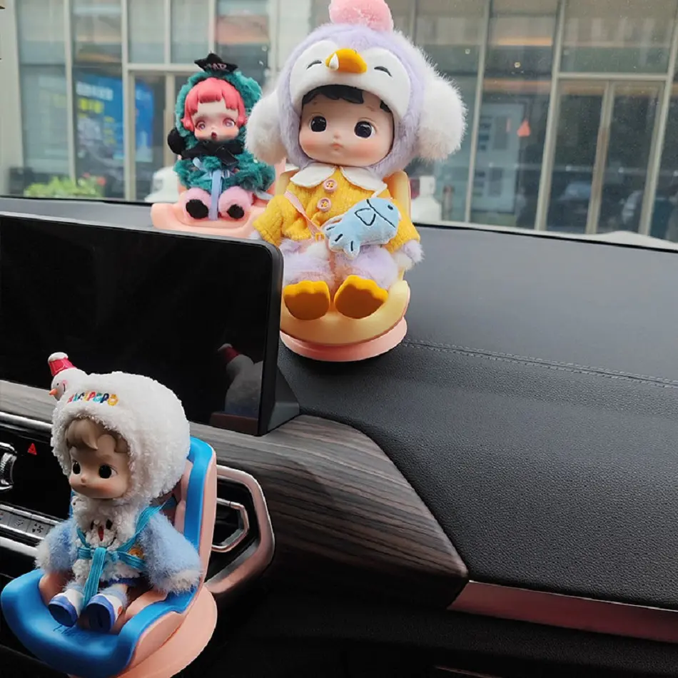 15-17cm Car Doll Seat For Labubu Doll Safety Seat Cute Doll Air Outlet  Decoration Mini Safety Seat Car Interior Decoration