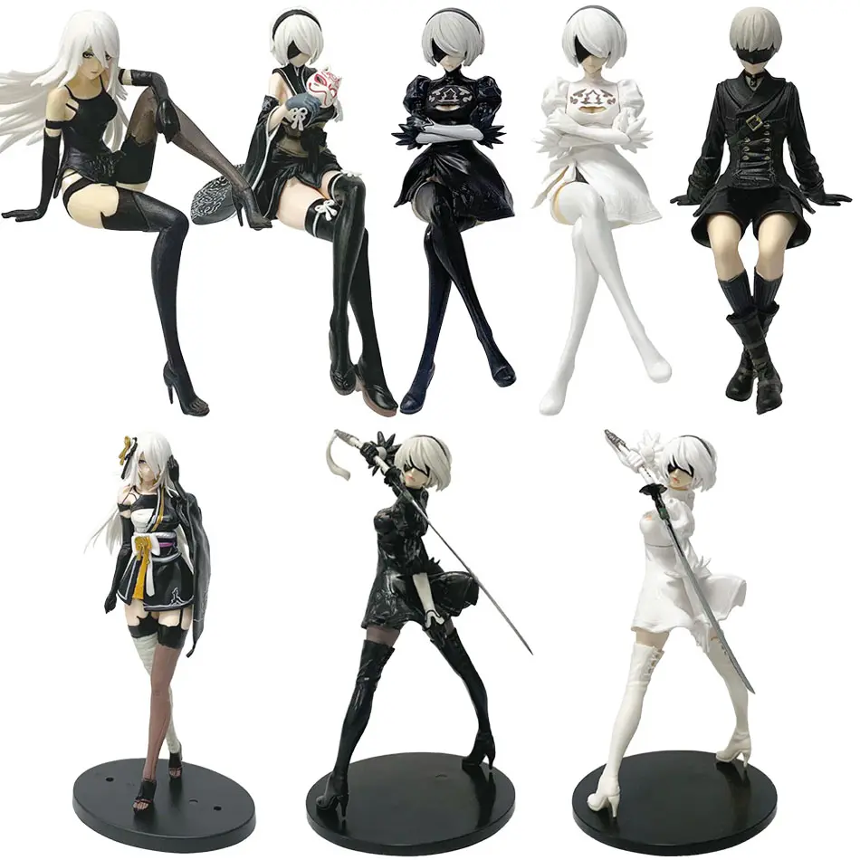 In Stock Nier:automata Ver1.1A 2B Yorha No. 2 9S Type B 9S Premium Chokonose Figure Action Anime Mdel Toys Collectible Gift