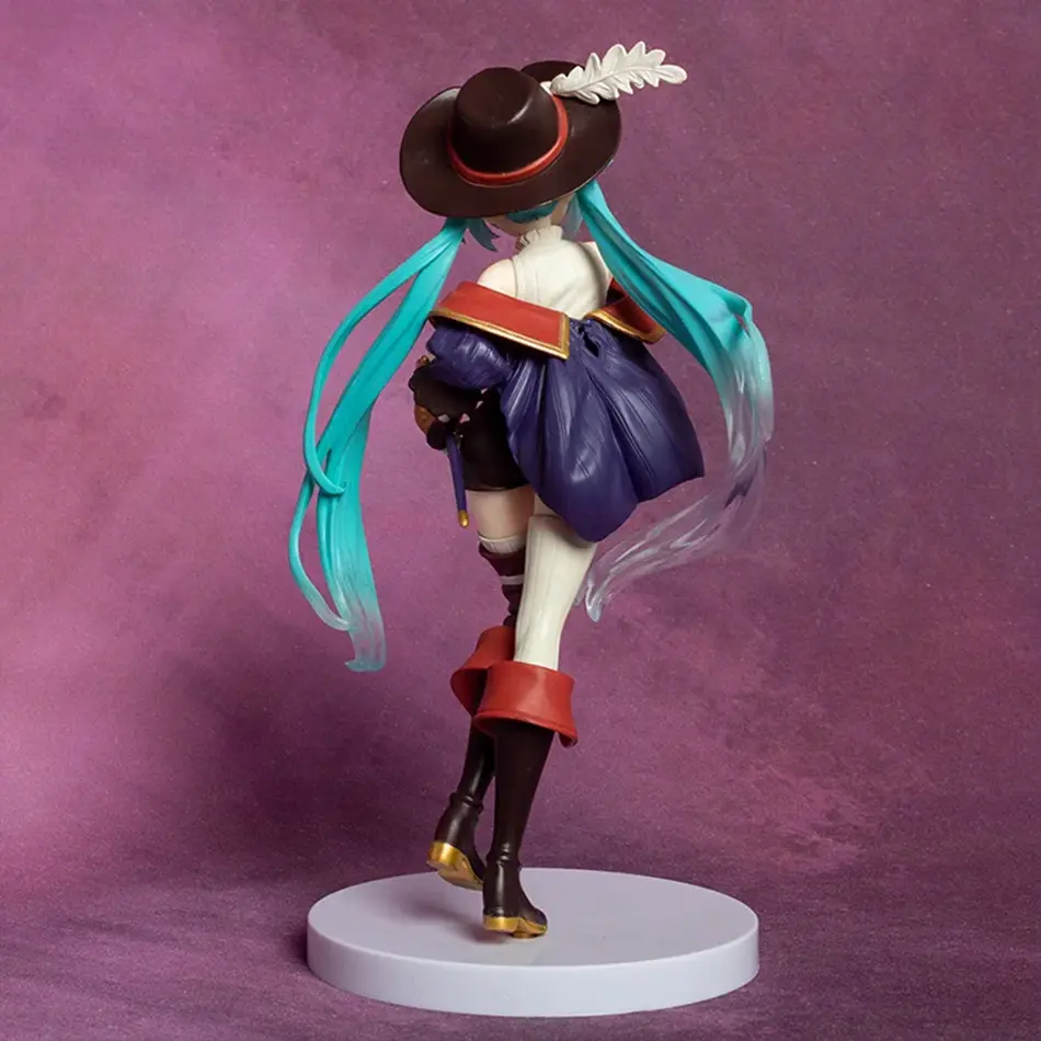 Anime Hatsune Miku Figure Fairy Tale Wonderland Hatsune Miku Puss in Boots Kawaii Action Figures Adult Collection Model Toy Gift
