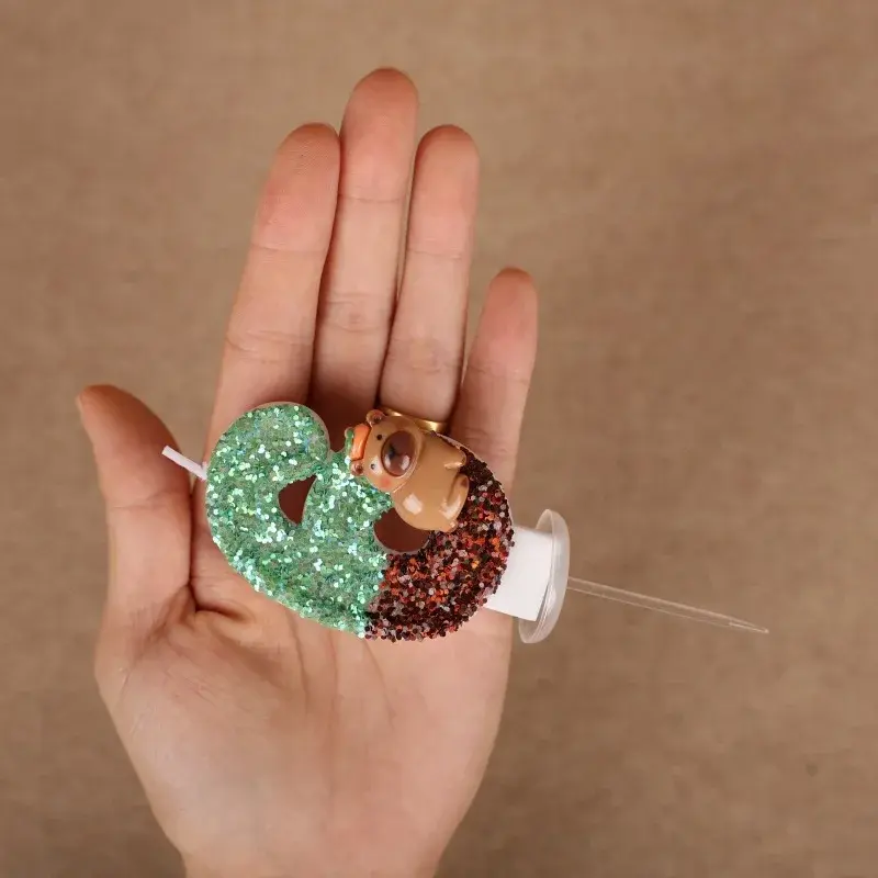 Kapibala Cute Fashion Creative Number 0-9 Birthday Cake capybara Candle Gifts Decoration Handmade Birthday Boys Happy Party