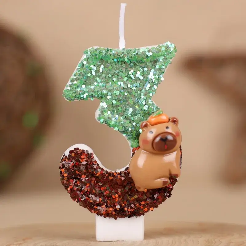 Kapibala Cute Fashion Creative Number 0-9 Birthday Cake capybara Candle Gifts Decoration Handmade Birthday Boys Happy Party