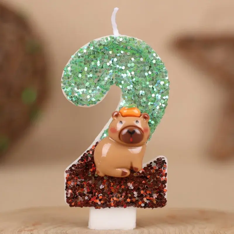Kapibala Cute Fashion Creative Number 0-9 Birthday Cake capybara Candle Gifts Decoration Handmade Birthday Boys Happy Party