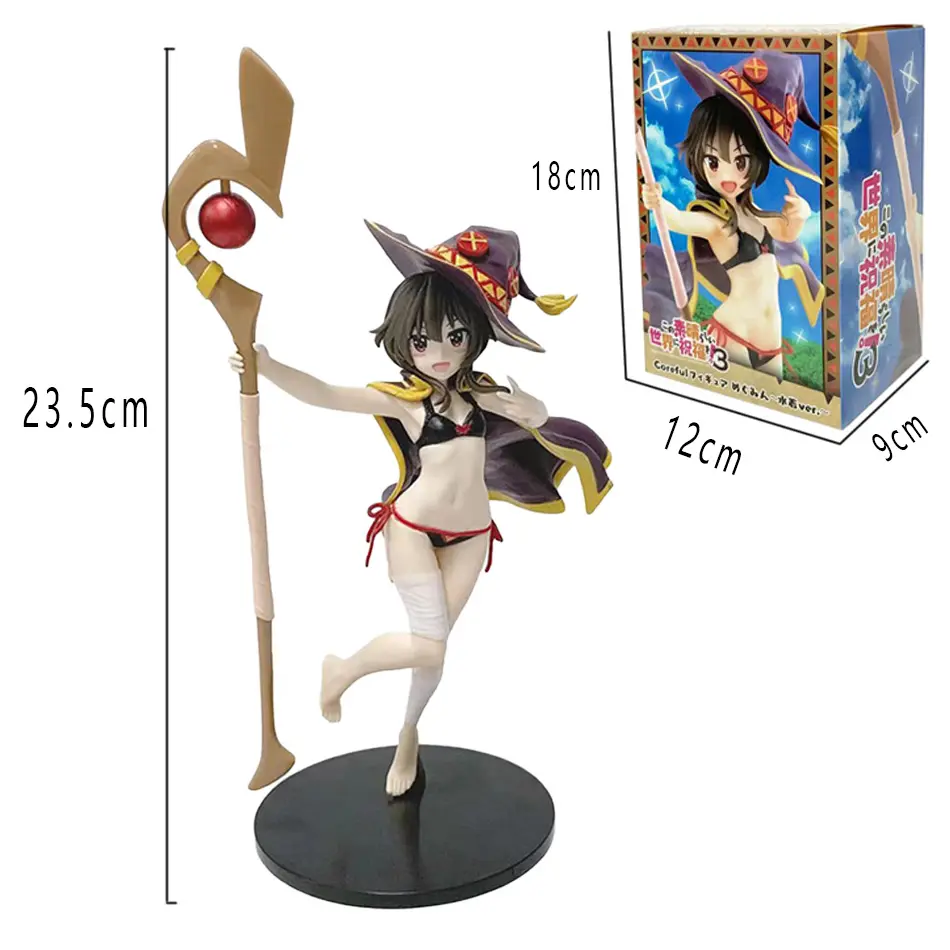 Anime Figure KonoSuba: God's Blessing on This Wonderful World! Megumin the Great Mage Swimsuit Beautiful Girl Figure Model Toys