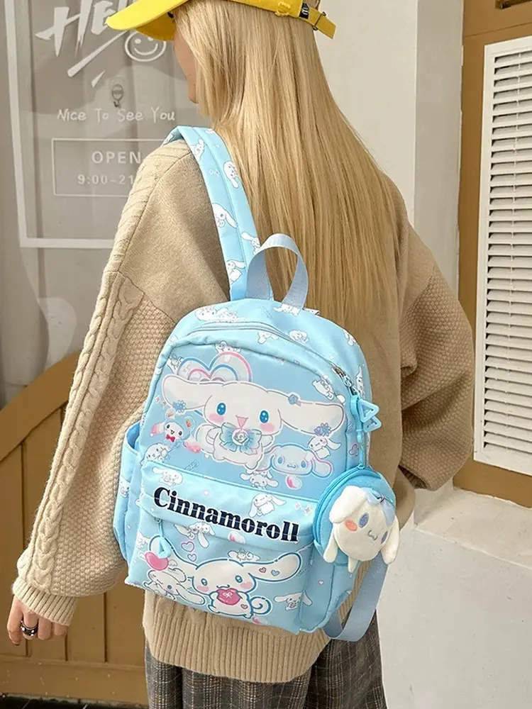 Kawaii Cartoon Sanrio MyMelody Kuromi School Bag Student Stationery Supplies Cute Fashion HelloKitty Children Backpack Girl Gift