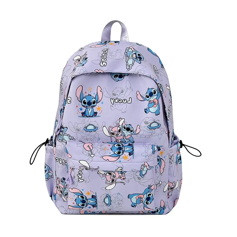 Cute Disney Stitch Schoolbag Anime Cartoon Stitch Backpack High-Capacity Schoolbag Traveling Bag Holiday Gifts