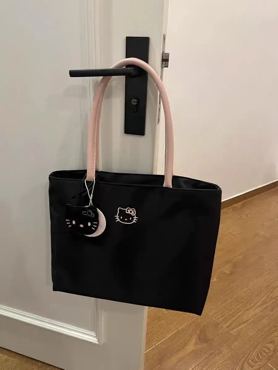 INS Cute Cartoon Hellokitty Embroidered Shoulder Bag Fashion Large Capacity Girl Daily Commuting Storage Crossbody Bag WomenGift