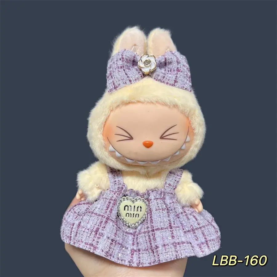 For 17cm Labubu Plush Doll Skirt- Adorable Skirt Set for DIY Clothes Accessories Gift 173 Sold