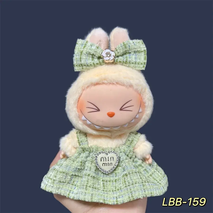 For 17cm Labubu Plush Doll Skirt- Adorable Skirt Set for DIY Clothes Accessories Gift 173 Sold