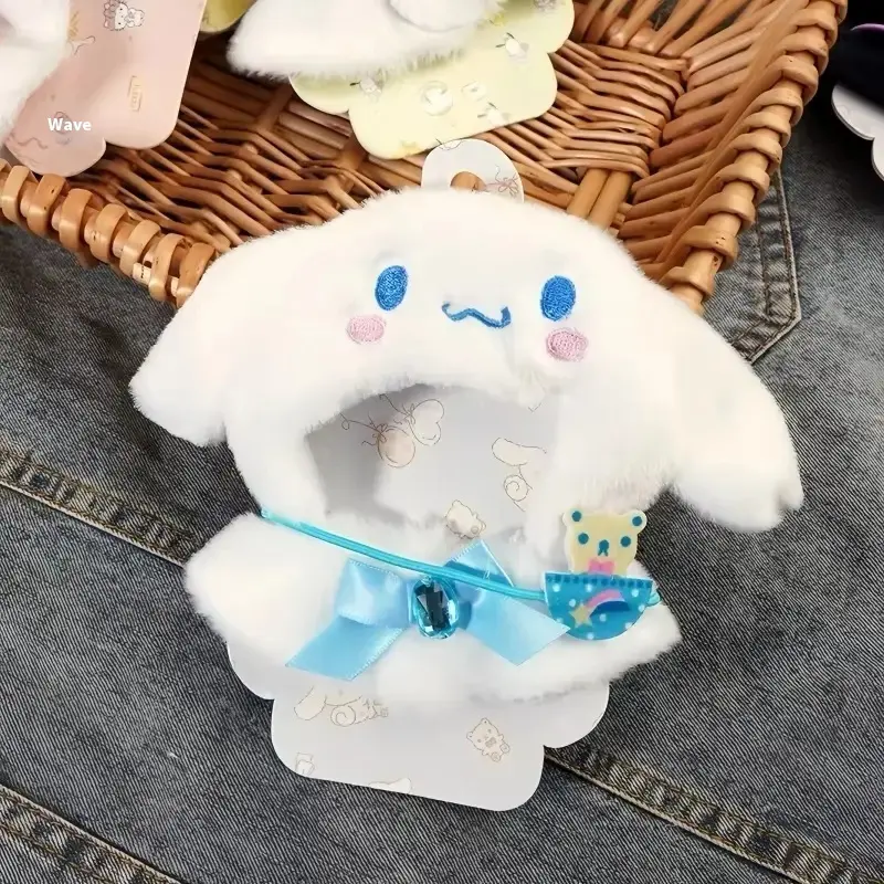 15cm Sanrios Cute Plush Doll'S Clothes Cape Skirt Suit Sitting Party Hello Kitty Kuromi Clothes Monsters Vinyl Labubu clothes