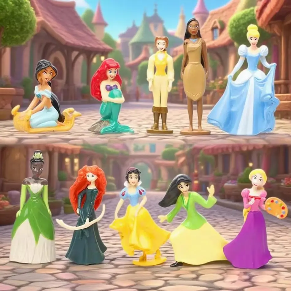 New Anime Disney Princess Girl Doll Model Creative Home Micro Landscape Decoration originality girlish heart  Small Ornament