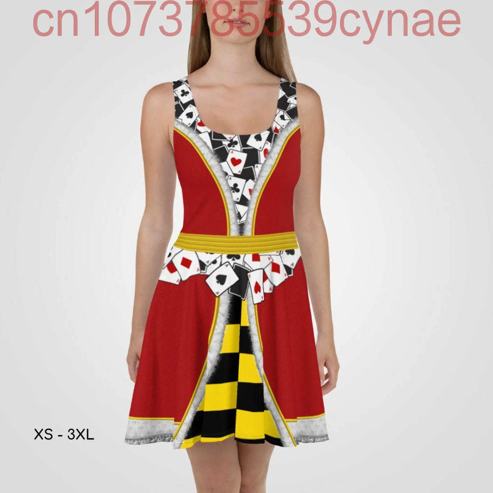 Alice in Wonderland 3D Cosplay Costume Skater Dress Disney Summer 3D Print Clothing Cartoon Women's Beach Dress Cute Sexy Sling