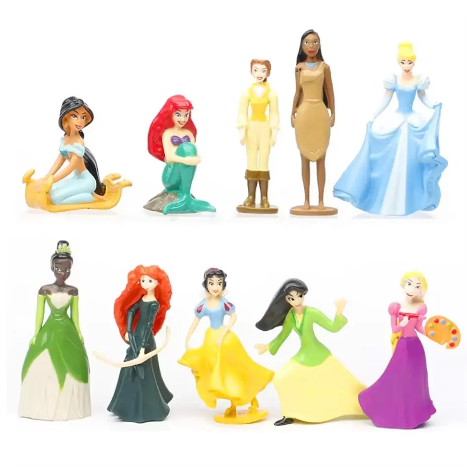 New Anime Disney Princess Girl Doll Model Creative Home Micro Landscape Decoration originality girlish heart  Small Ornament