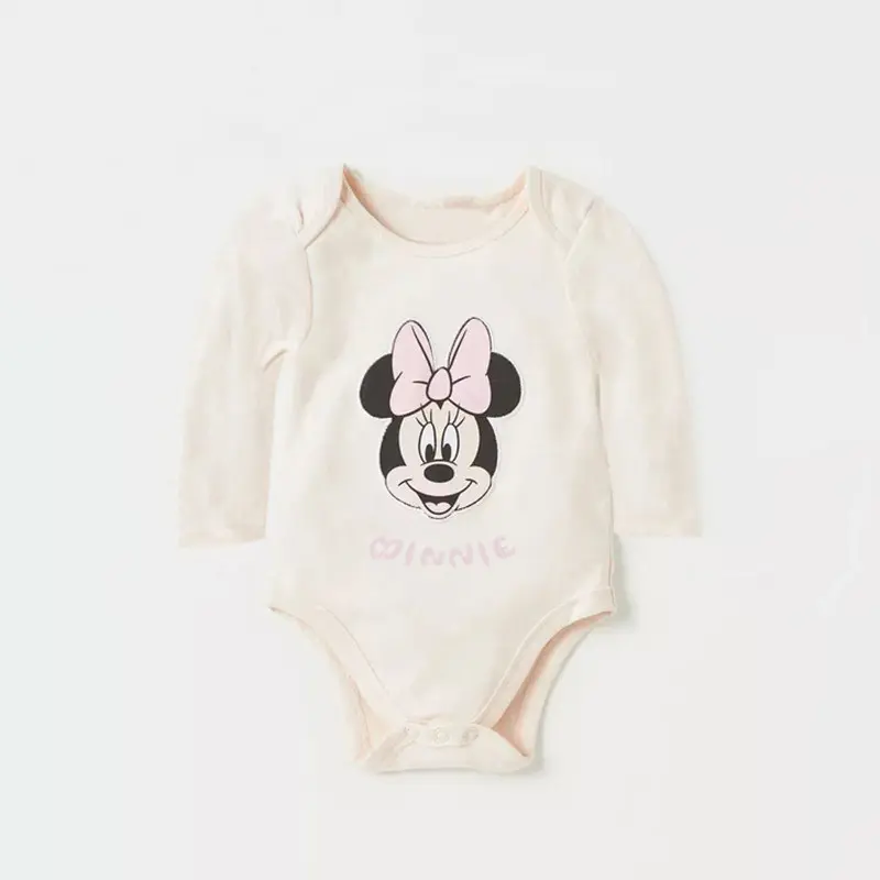 3Pcs Baby Boy Mickey Mouse Jumpsuits Summer Spring Soft Cotton Rompers Newborn Infant Girl Clothing
