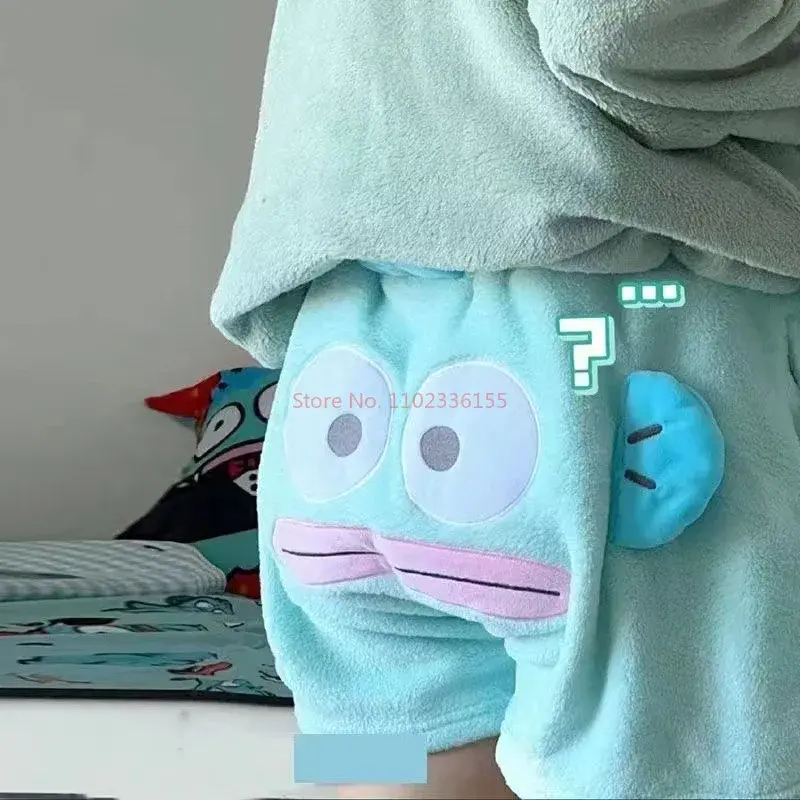 Sanrio Hangyodon Ugly Fish Embroidered Shorts Kawaii Cute Loose Summer Pajama Pants Anime Peripheral Home Clothes Gift Girl