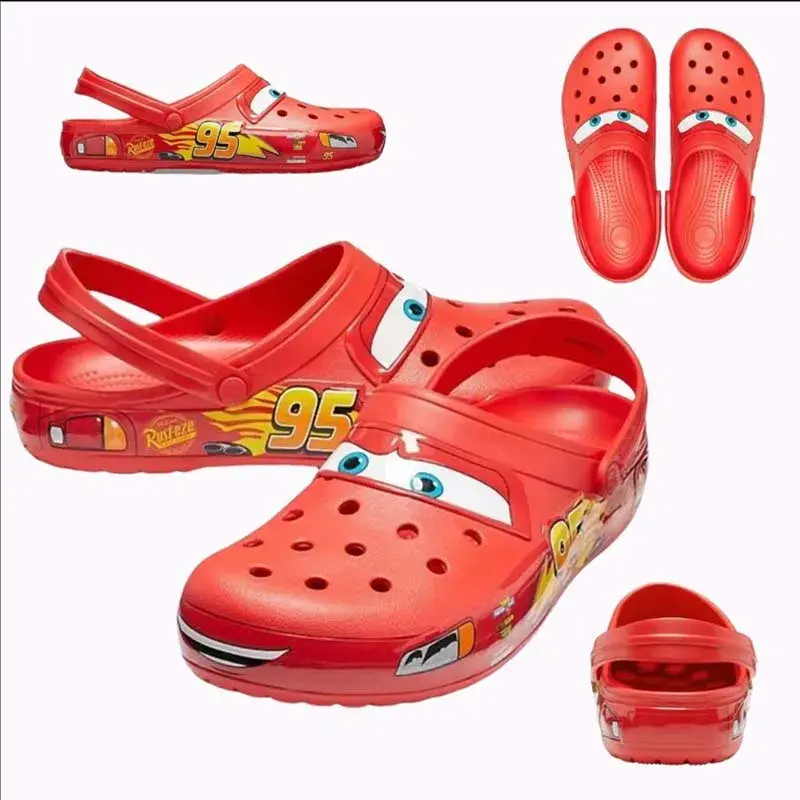 Lightning Mcqueen Man Pixar Summer Slippers Men Waterproof Outdoor Beach Holey Eva Shoes Sandals Woman Car Flip Flops Boy Gift