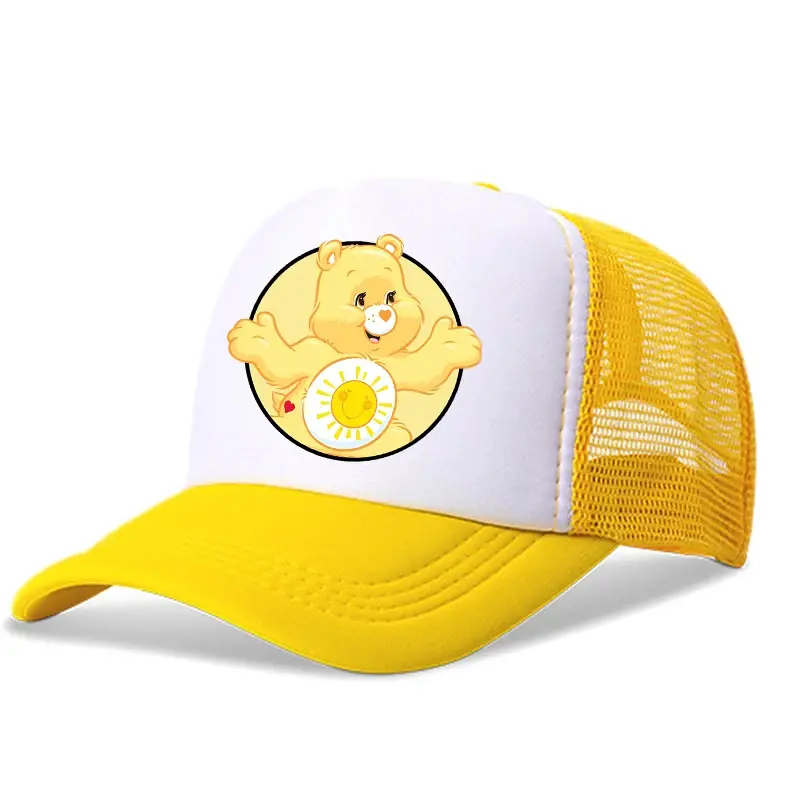 Rainbow Care Bear Baseball Cap for Women Girl Summer Peak Caps Female Sun Protection Mesh Hat  Cute Cartoon Kids Summer Sunhat