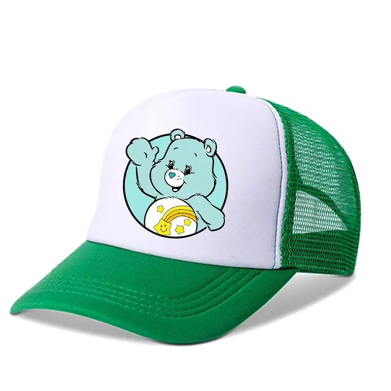 Rainbow Care Bear Baseball Cap for Women Girl Summer Peak Caps Female Sun Protection Mesh Hat  Cute Cartoon Kids Summer Sunhat