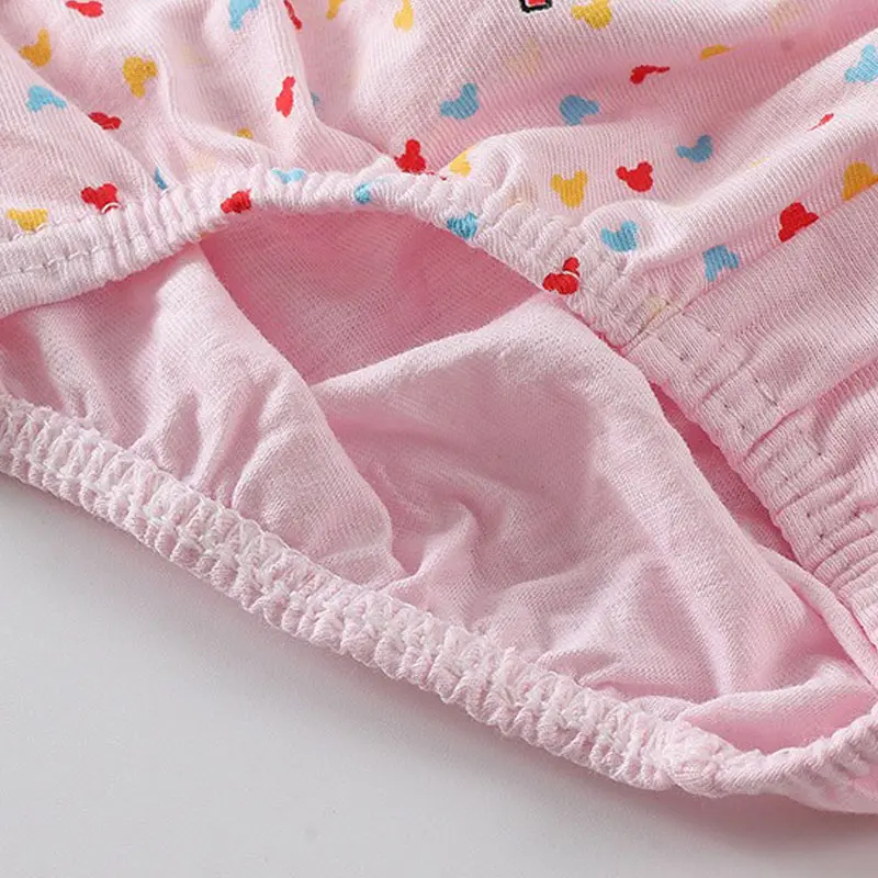 5 Packs/Box Children Underwear Mickey Cartoon Girls Panties Soft Cotton Kids Triangle Panty Breathable Girls Briefs Gift Box