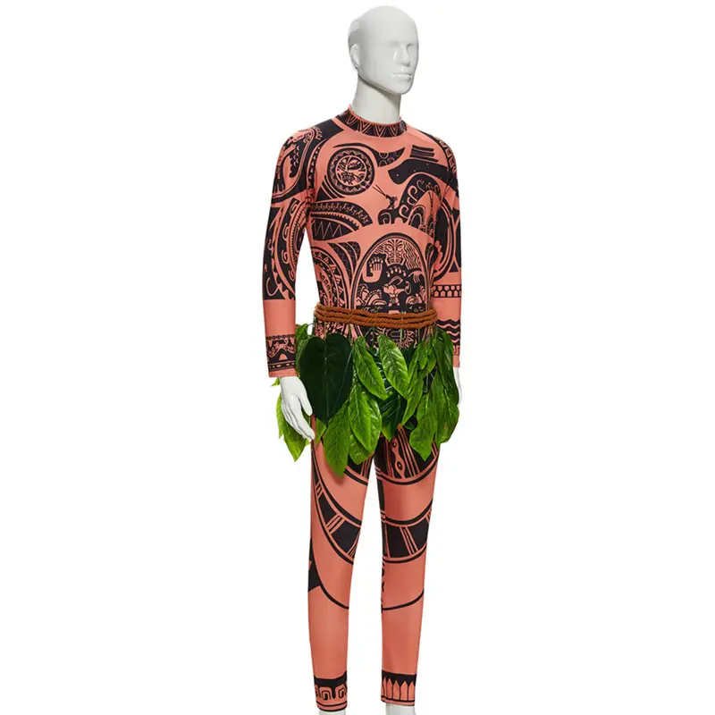 Family Matching Set 2PCS Maui Outfit Tattoo T Shirt+Pants Set Carnival Boys Mens Dad Son Easter Costume Sets 2025 Adult Clothe