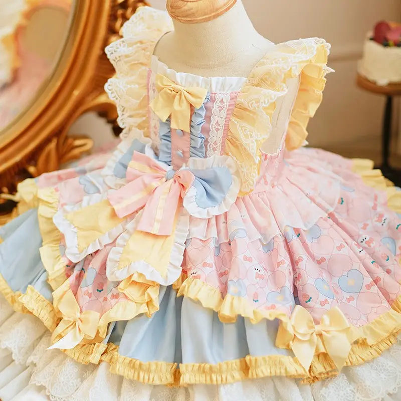 New princess dress baby first birthday dress children's canopy