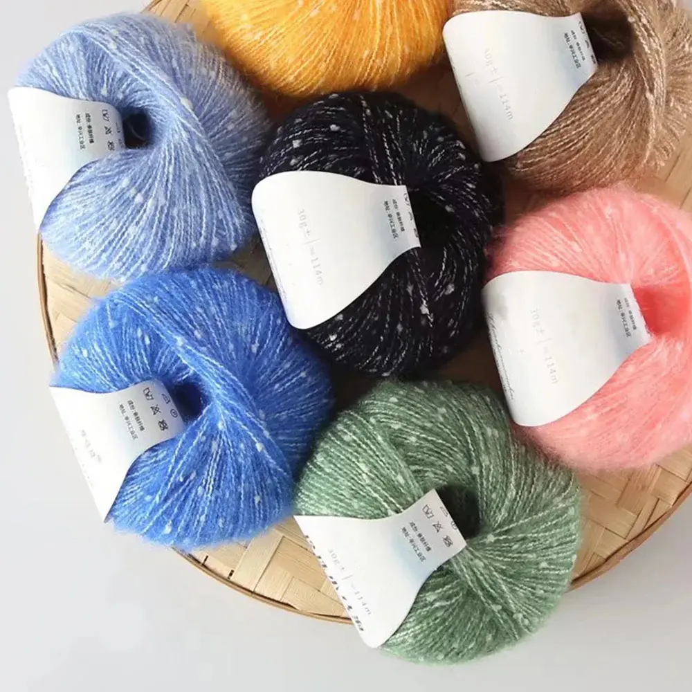 Pearl Mohair Yarn DIY Handmade Thick Thread South African Pony Mohair Scarf Thread Cashmere Wool Mohair
