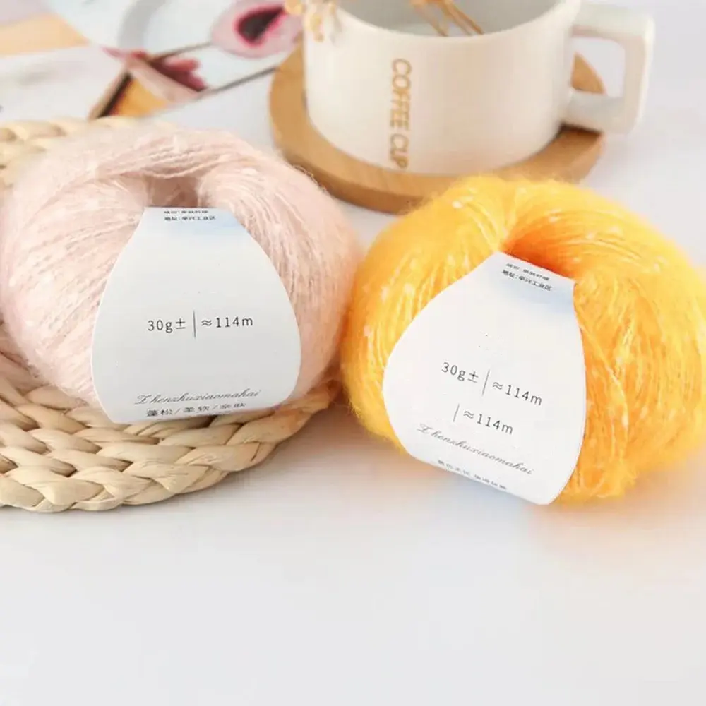 Pearl Mohair Yarn DIY Handmade Thick Thread South African Pony Mohair Scarf Thread Cashmere Wool Mohair