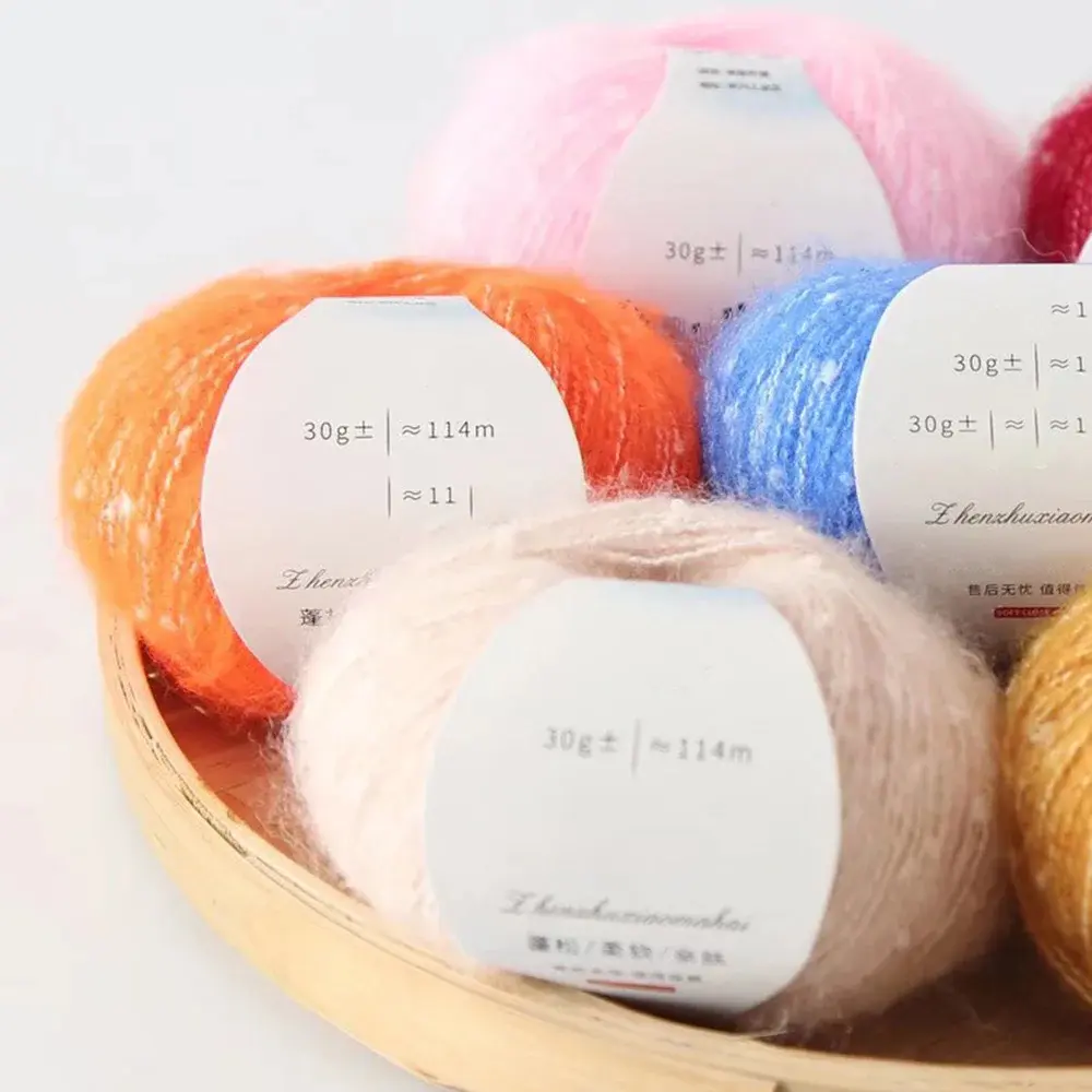 Pearl Mohair Yarn DIY Handmade Thick Thread South African Pony Mohair Scarf Thread Cashmere Wool Mohair