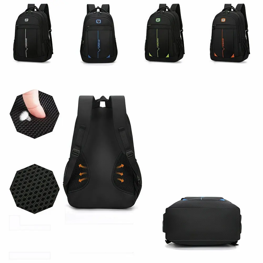 Men's Backpack Laptop Business Travel Rucksack Lightweight Oxford Nylon Casual Daypack for Work College School Student FU