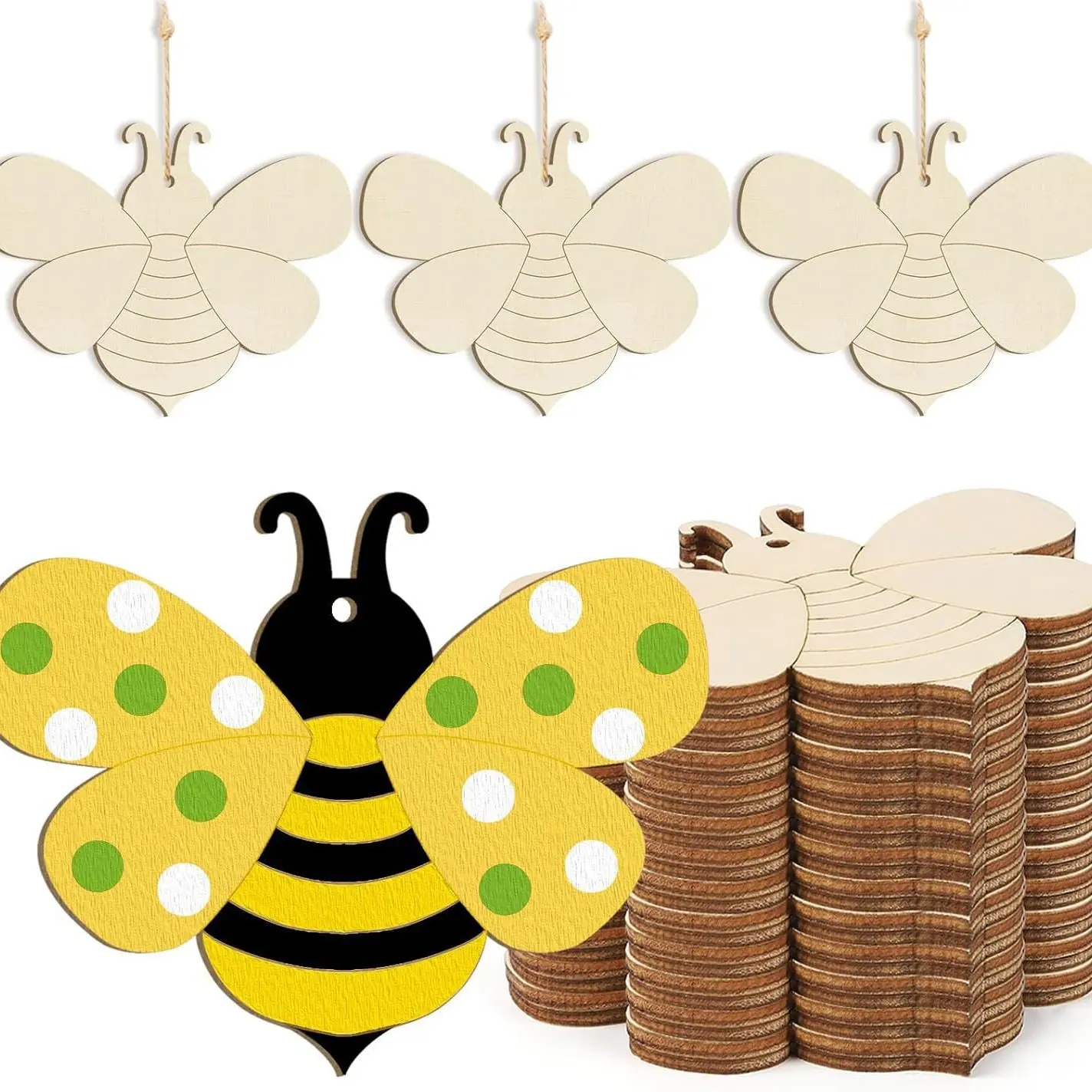 10/24pcs Butterfly Flower Unfinished Crafts Wooden Slices Ornaments For Birthday Wedding Party Table Decor DIY Painting Gifts