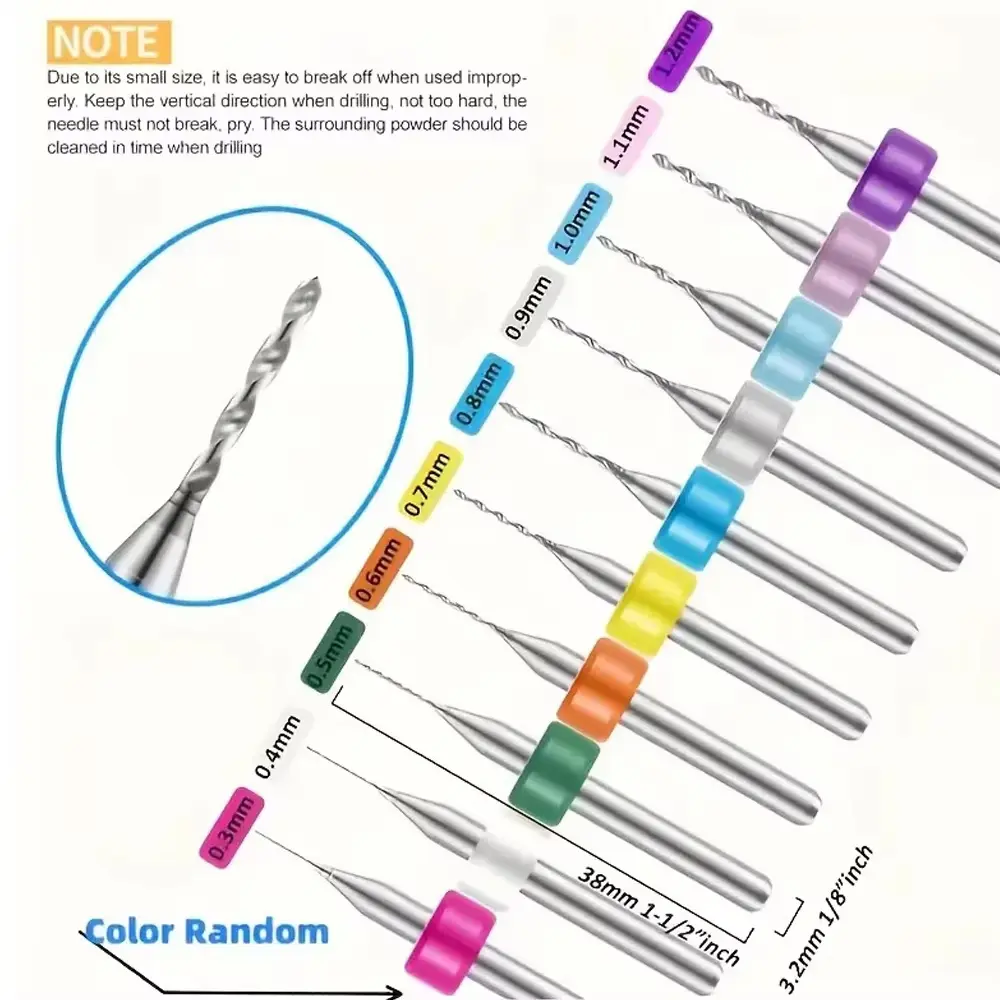 36pcs Hand Drill Bits Set 25Pcs Micro Twist Drills and 10Pcs PCB Mini Cutting Bits for Resin Polymer Clay Craft Engraving