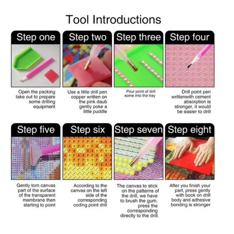 5D Originality Diamond Painting Tools Accessories Kits DIY Diamond Painting Cross Stitch Craft Tool Art Embroidery Fitting Kit
