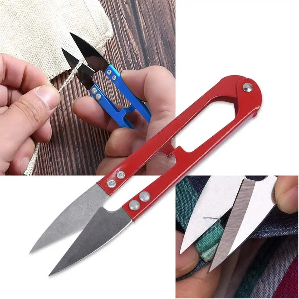 1pcs U Shape Sewing Scissors Thread Cutter for Yarn Threads Fabric Craft Needlework Scissors DIY Sewing Supplies