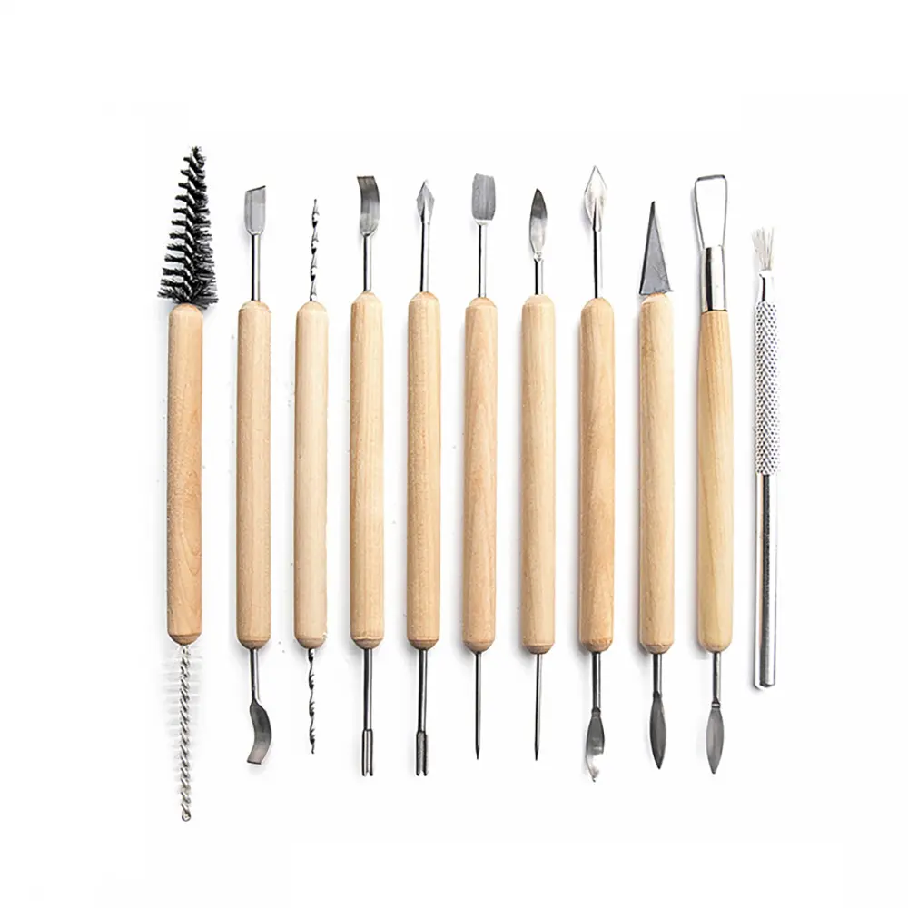 36pcs Polymer Clay Tools Modeling Sculpting Dotting Tools Set Pottery Tools with Air Dry Ball Stylus Rock Painting Kit for Sculp