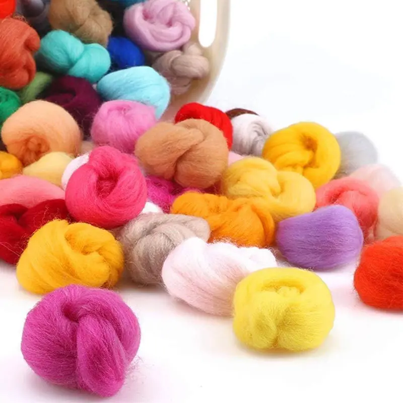 12g Multiple Solid Color Wool Felt DIY Needle Punched Felt Wet Felt Colored Wool Material Bag Handmade DIY Accessories
