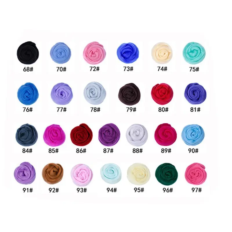 12g Multiple Solid Color Wool Felt DIY Needle Punched Felt Wet Felt Colored Wool Material Bag Handmade DIY Accessories