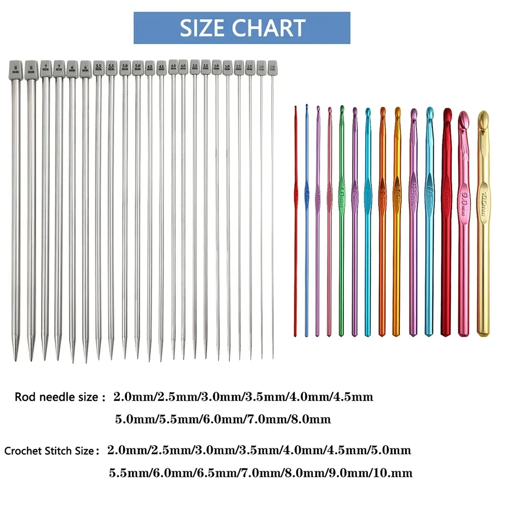 11Pcs Stainless Steel Knitting Set Creative Pattern Multifunctional Tool Kit Multi Size Ergonomic Design DIY Weaving Tools