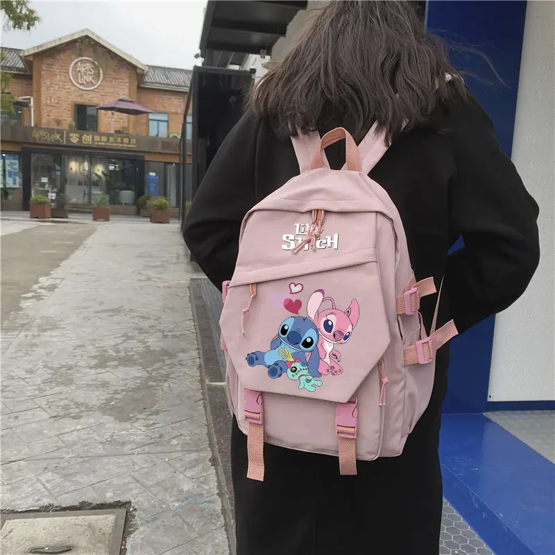 3Pcs/set Disney Lilo Stitch Backpack Boy Girl School Student Teenager Lunch Bags Women Rucksack Travel Backpack Mochila Escolar