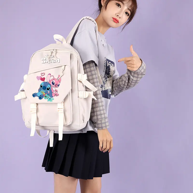 3Pcs/set Disney Lilo Stitch Backpack Boy Girl School Student Teenager Lunch Bags Women Rucksack Travel Backpack Mochila Escolar