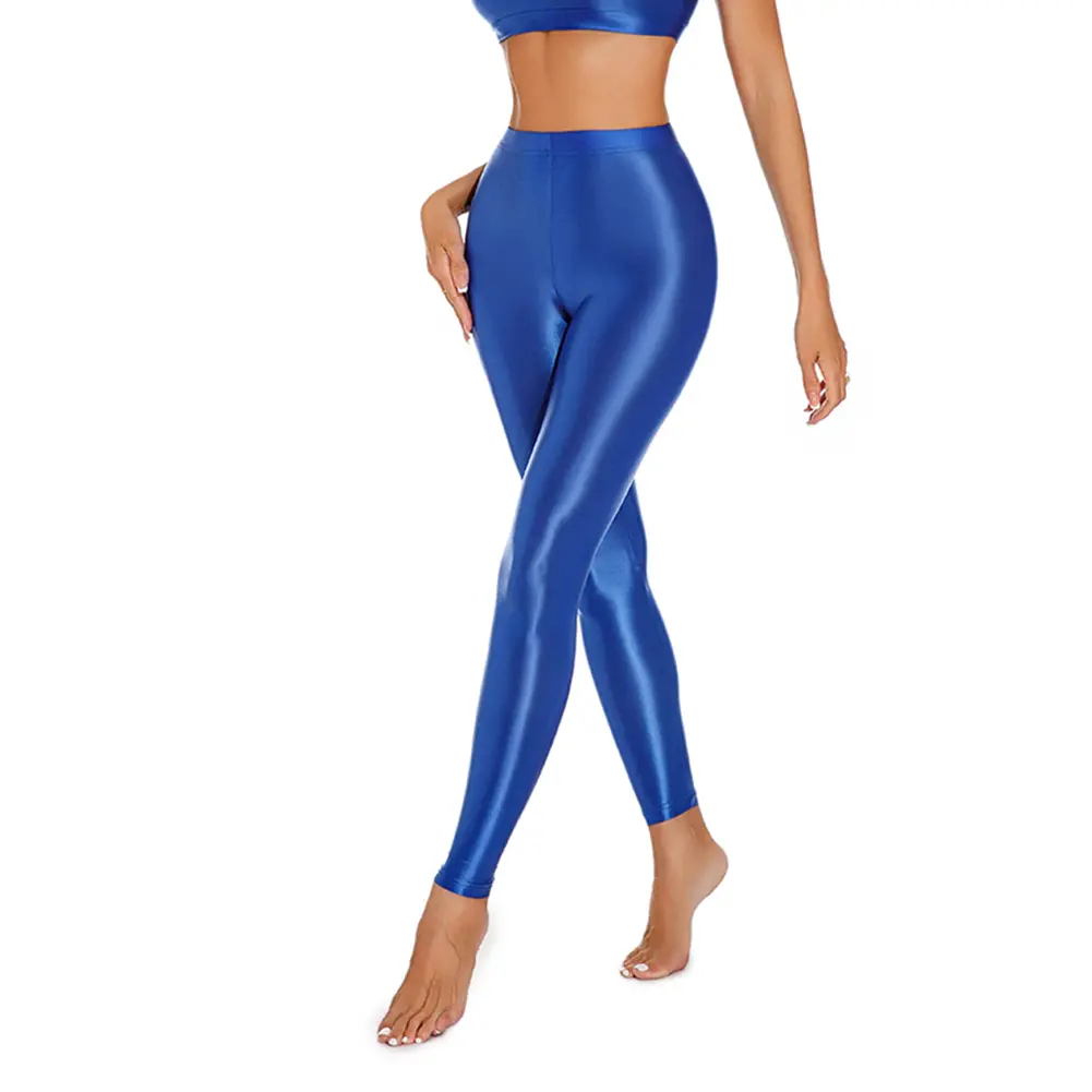 Comfy Fashion New Stylish Womens Pants Womens Trouser Yoga Pants Dancing Disco Shiny Leggings Satin Sheer Stretchy