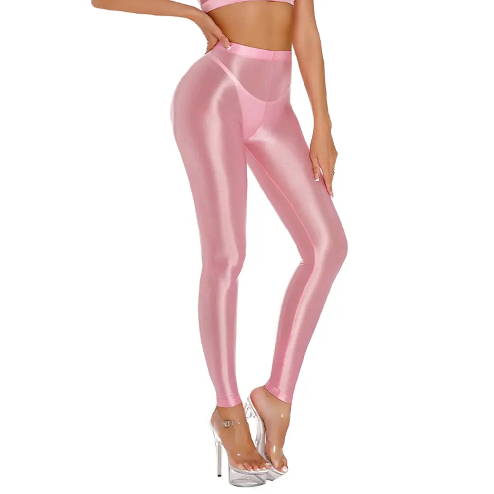 Comfy Fashion New Stylish Womens Pants Womens Trouser Yoga Pants Dancing Disco Shiny Leggings Satin Sheer Stretchy