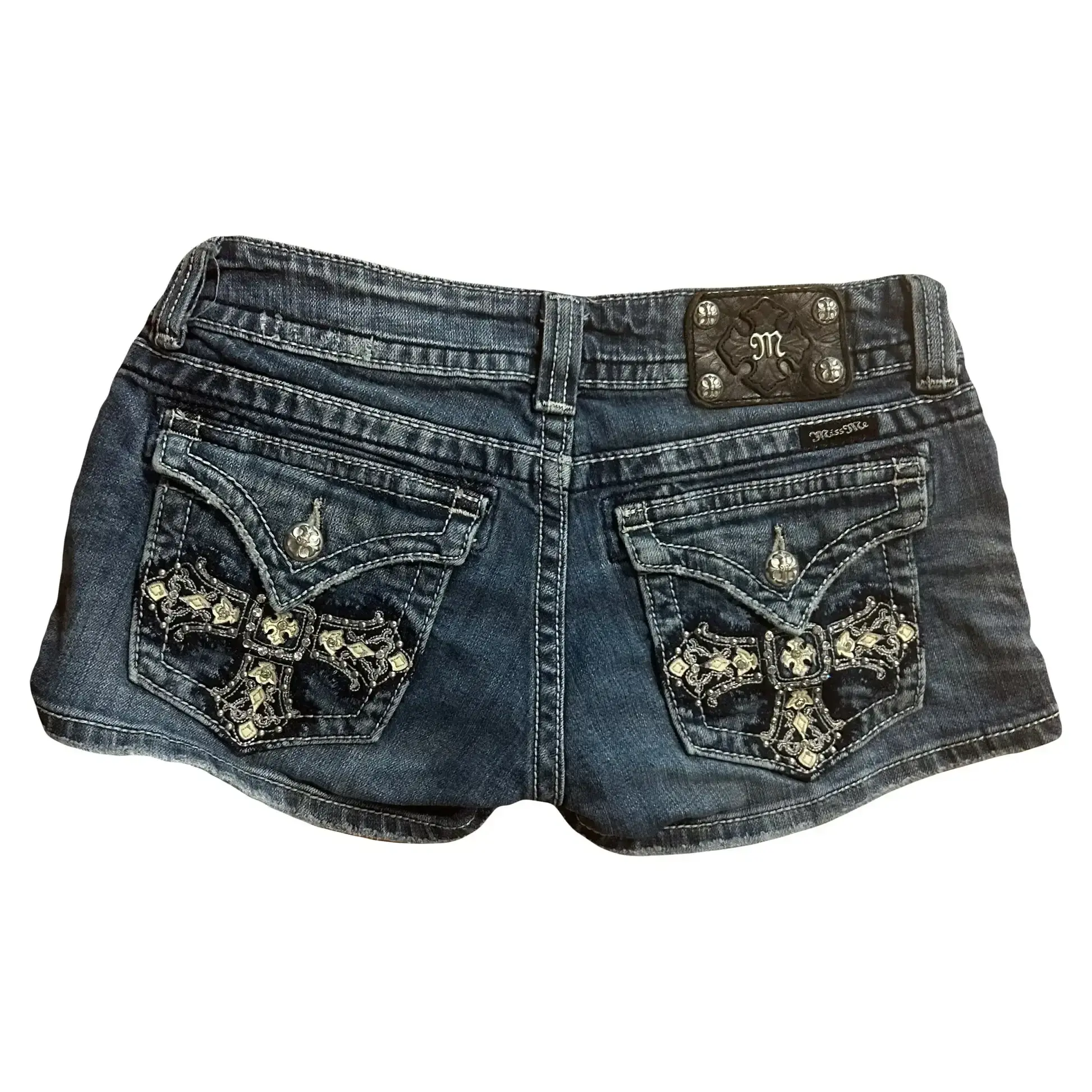 Super Baggy Shorts Retro Womens Y2k Skirt Sweetheart Gothic Pocket Embroidery Denim Shorts Low Waist Slim Fashion Mini Skirt