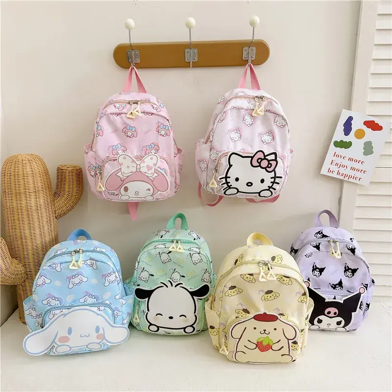 Kuromi Backpack Cinnamoroll My Melody Cute Hello Kitty Schoolbag Cartoon Mini School Bag Holiday Gift Travel Storage Bag