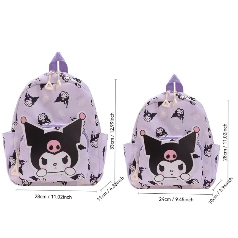 Kuromi Backpack Cinnamoroll My Melody Cute Hello Kitty Schoolbag Cartoon Mini School Bag Holiday Gift Travel Storage Bag