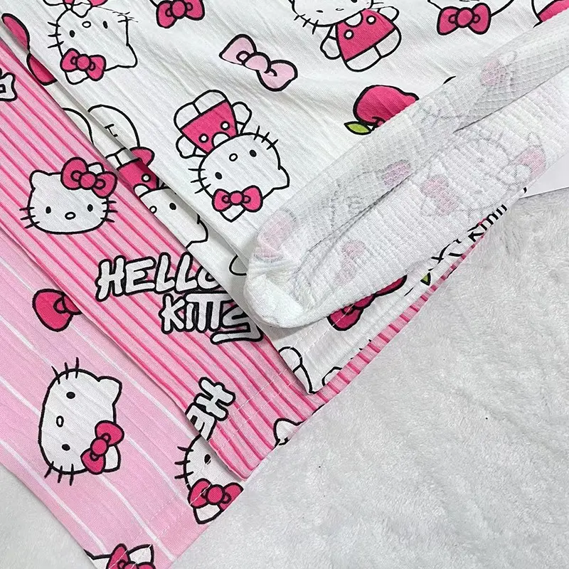 Hello Kitty Sanrio Cartoon Sleeping Pants Kawaii Anime Autumn Leisure Home Pajamas Pants Home Sleeping Long Pants Cute Girls