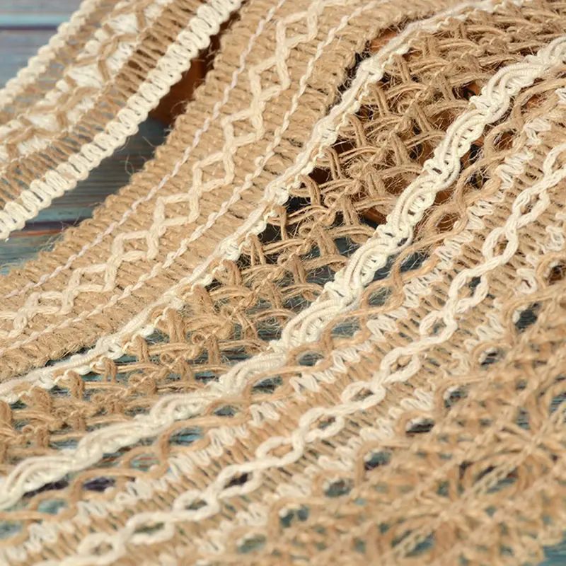 Original Color Linen Roll Creative DIY Christmas Wedding Craft Decoration Linen Strip Clothing Shoes And Hats Accessories