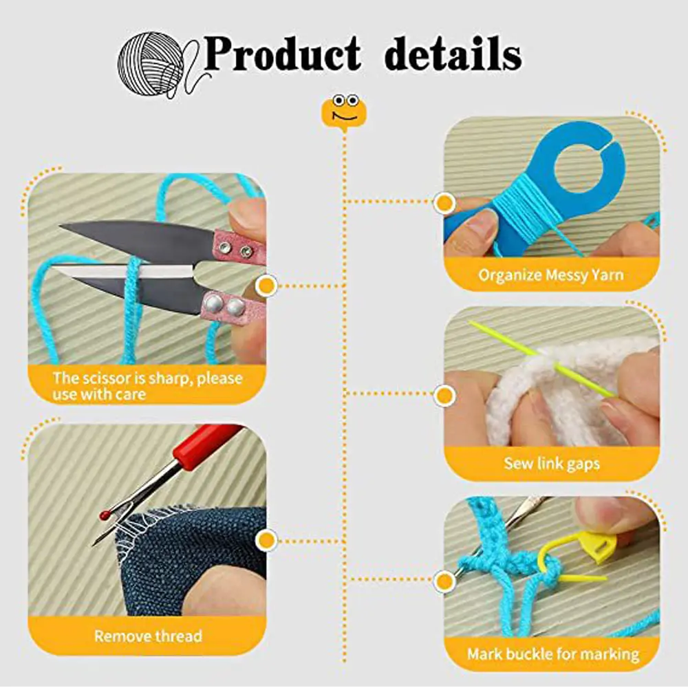 105pcs Modern Minimalist Weaving Suit Portable Layered Needle Thread Storage Bag Weaving Creative Crafts DIY Weaving Tools
