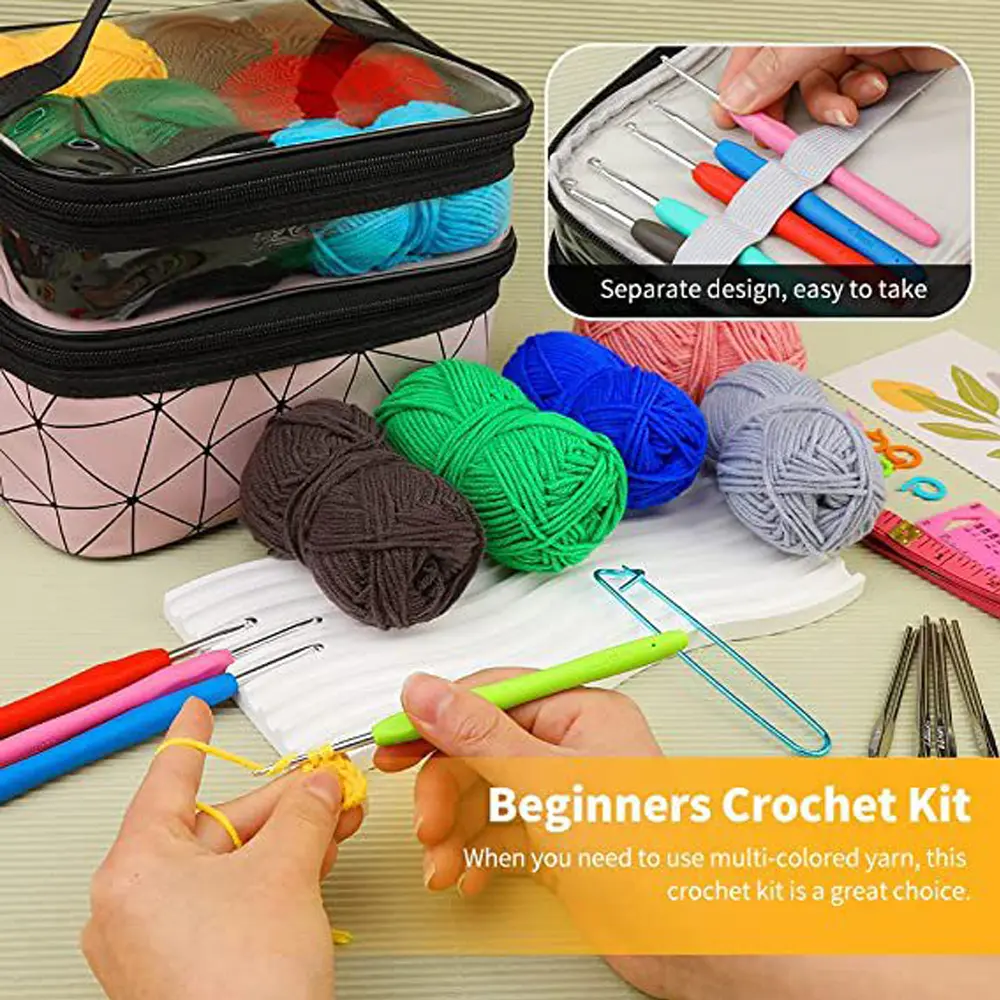 105pcs Modern Minimalist Weaving Suit Portable Layered Needle Thread Storage Bag Weaving Creative Crafts DIY Weaving Tools