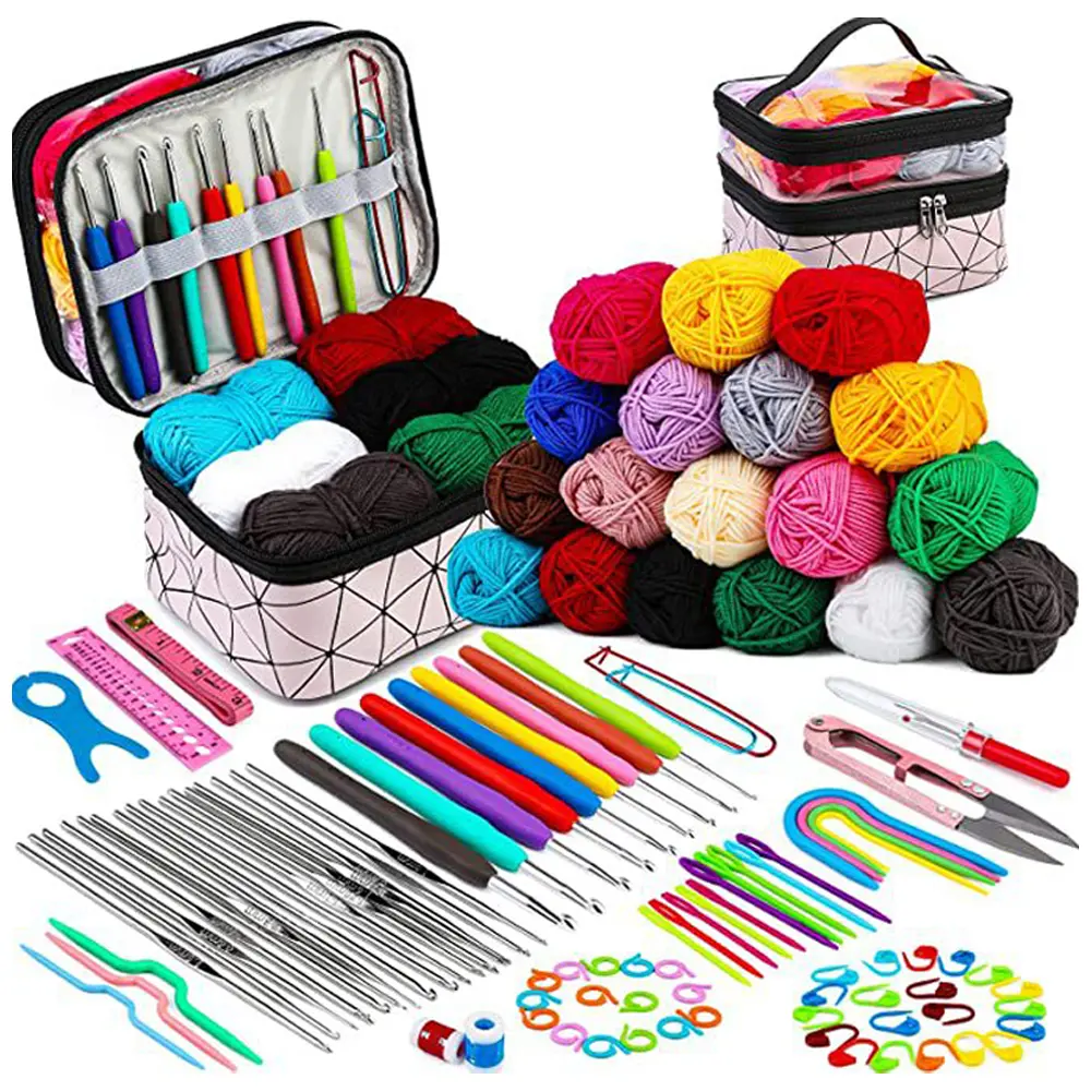 105pcs Modern Minimalist Weaving Suit Portable Layered Needle Thread Storage Bag Weaving Creative Crafts DIY Weaving Tools