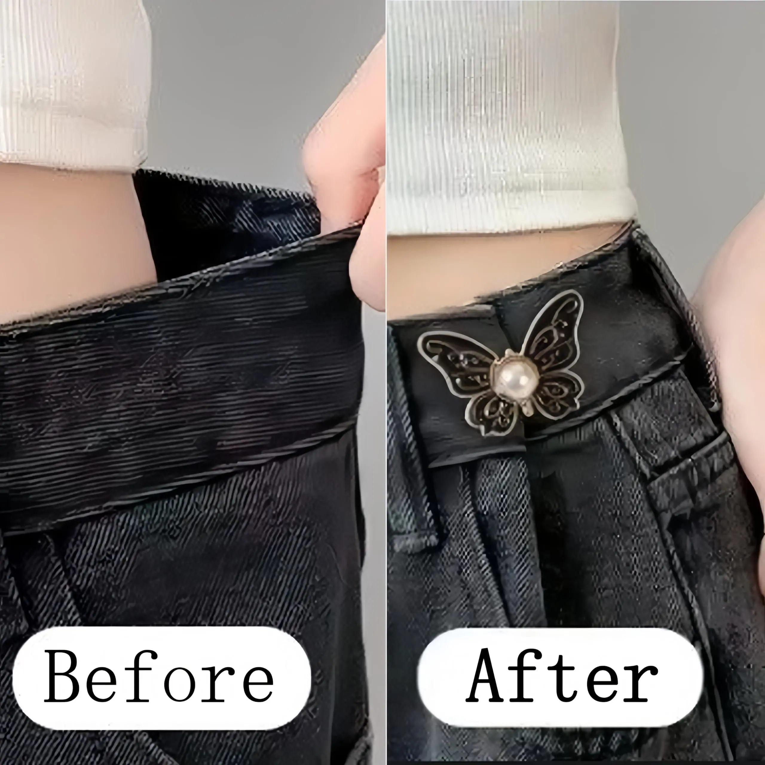 1/2pcs Bowknot Button Adjuster For Pants And Skirts Waist Tightener Adjustable Waist Buckle For Jeans No Sewing Required